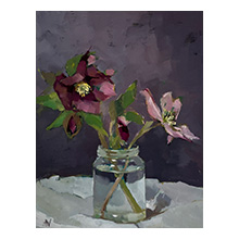 Annie Waring, Two Hellebores in a Jar